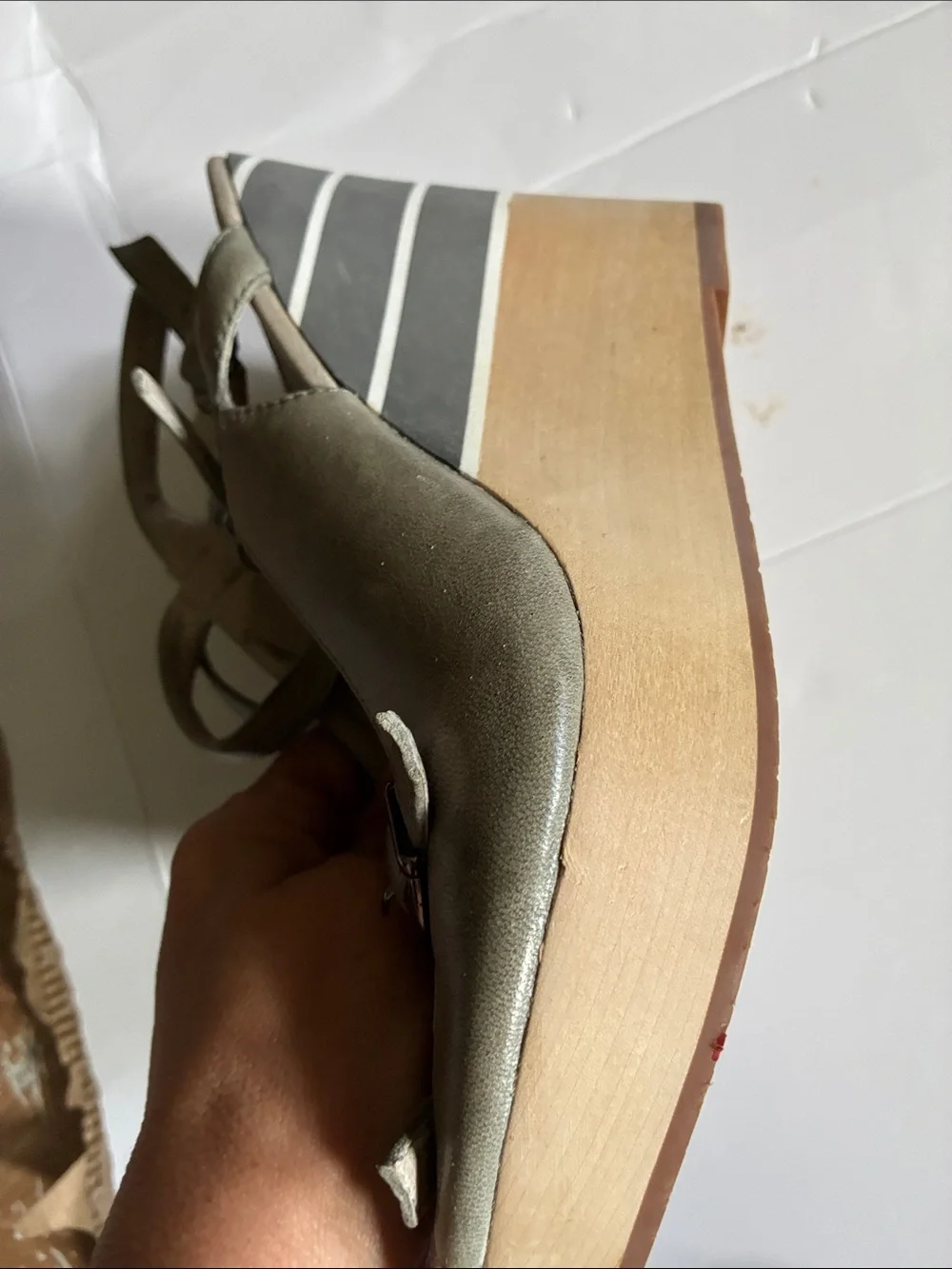 Miz Mooz Olive Green Buckle Heeled Sandals